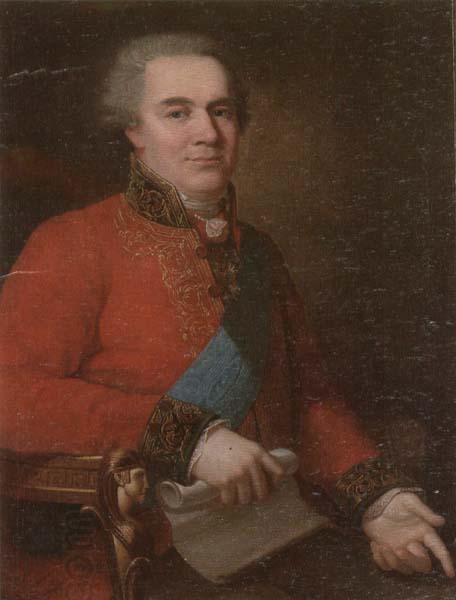 unknow artist Portrait of a nobleman,half-length,seated,wearing a red tunic and the badge,star and sash of the order of the white eagle of poland China oil painting art